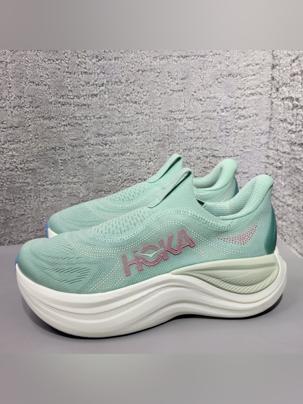 Hoka One Skyward Laceless Womens Size US 8.5B Jadeite Sea glass Recovery Shoes. - Picture 7 of 13